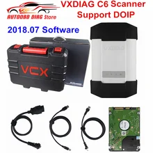 Dhl livre original vxdiag c6 doip & áudio obd2 ferramenta de diagnóstico para benz sem fio conectado melhor do que c4/c5 obdii caminhão scanner