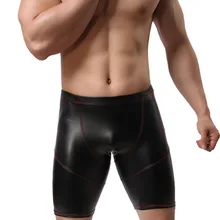 Мужской плотный Повседневный из кожзаменителя, для бега, для прогулок, трек поле, для отдыха, кожаные спортивные шорты, Fad Toning, дышащие, сексуальные пиратские шорты