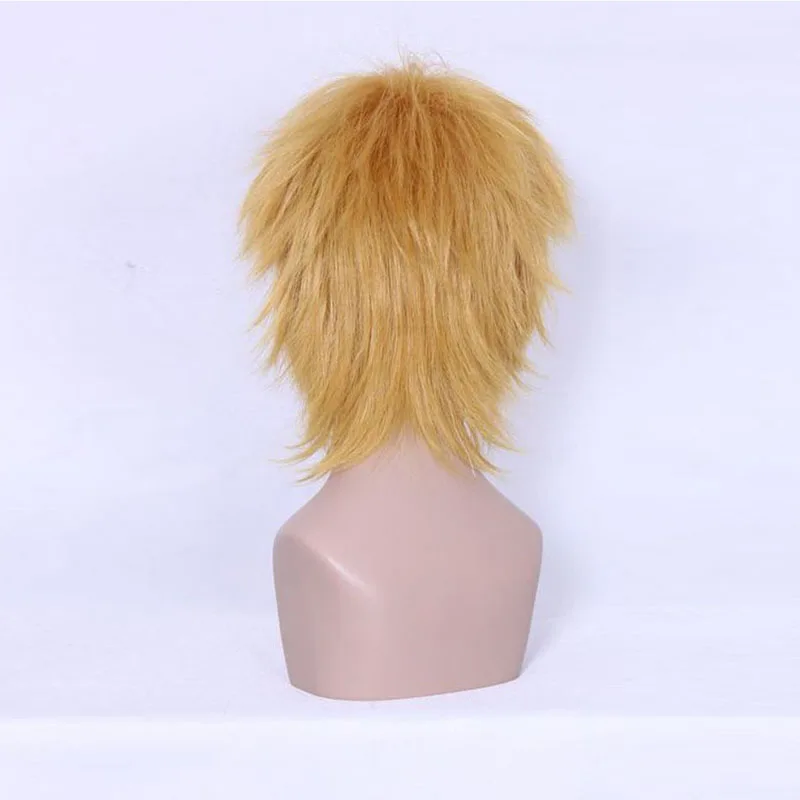MCOSER 30 см короткий синтетический Мягкий золотой цвет косплей парик Высокая температура волокно WIG-037A