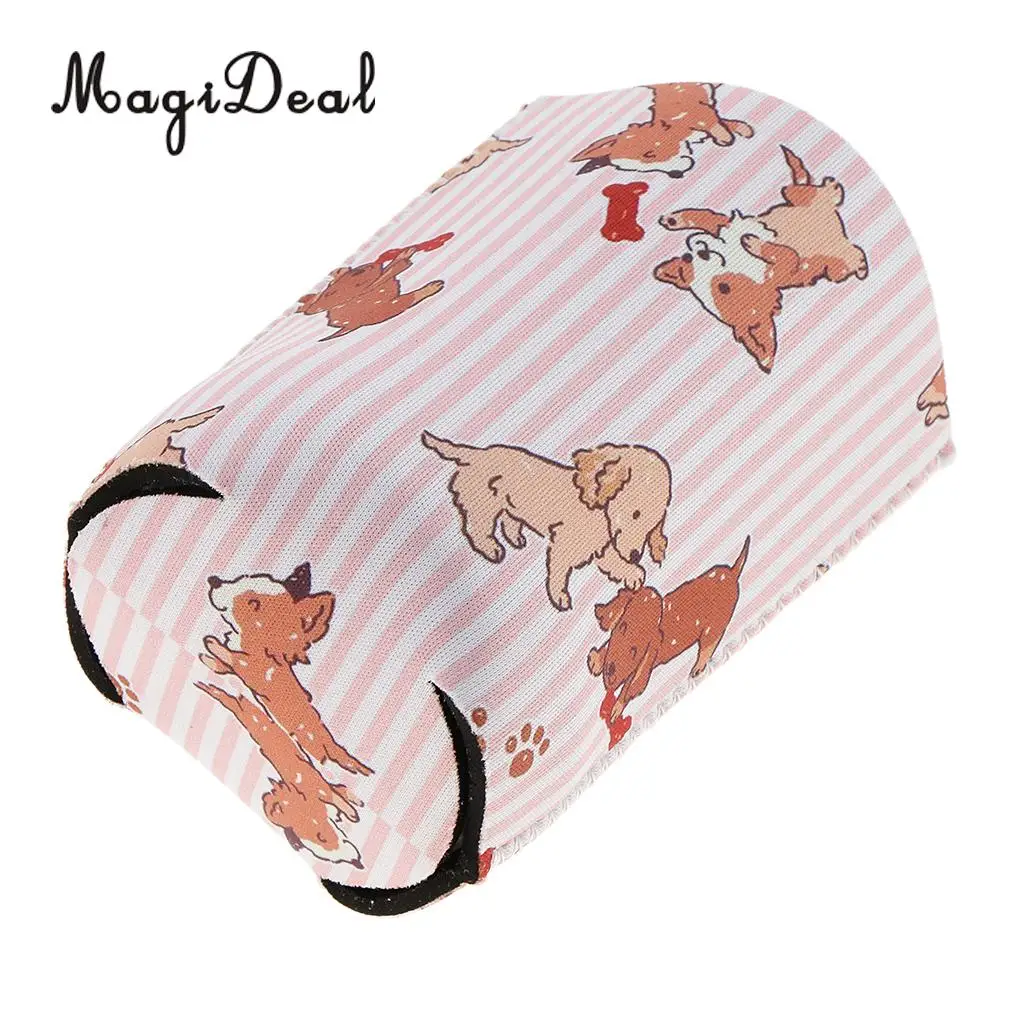 Cute Animal Puppy Zebra Prints Neoprene Beer Can Cooler Sleeve Insulated Reusable Coffee Cup Sleeve