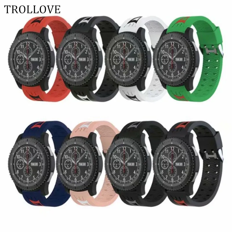 

TROLLOVE Soft Silicone Watchband for Gear S3 Classic/ Frontier 22mm Watch Band Strap Replacement Bracelet for Samsung Gear S3