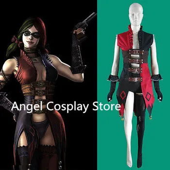 

Halloween Costume Batman Female Harley Quinn Gods Among Us Game Cosplay Costume Full Set Custom made