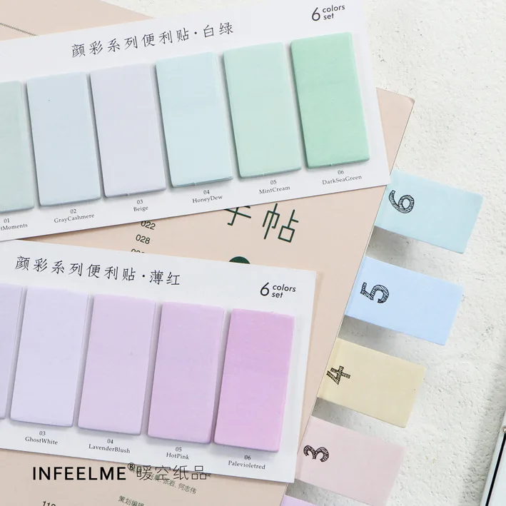 

Rainbow color Kawaii Gradient Color Self-Adhesive N Times Indexes Memo Pad Sticky Notes Bookmark School Office Supply