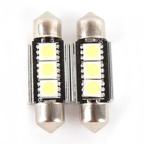 Комплект из 2 предметов 36 мм 3 светодиодный 5050 SMD C5W 6418 светодиодная подсветка автомобиля купола светильников и ламп накаливания