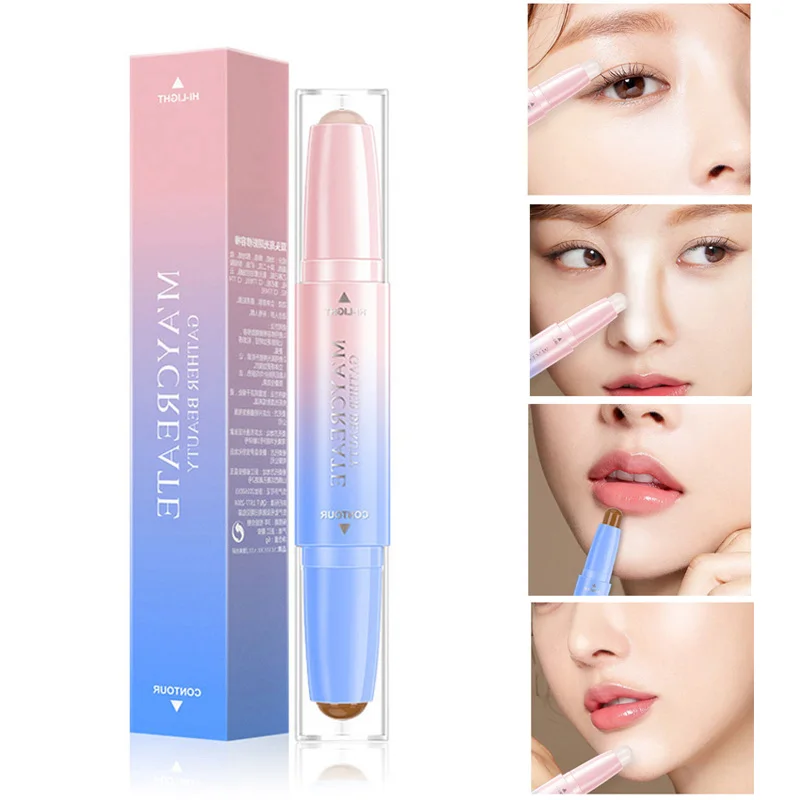 

New Arrival Concealer Contour Stick Double-ended Makeup Contouring Highlighter Create 3D Face Cover 998