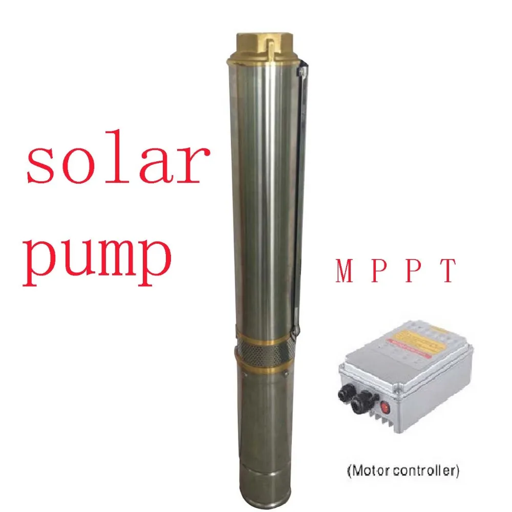Бесплатная доставка Солнечный водяной насос погружной скважины с контроллером MPPT 4spc5. 0/28-D24/250