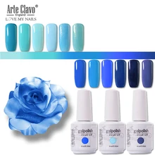Arte Clavo Гель-лак для ногтей УФ светодиодная лампа синий цвет 15 мл замачиваемый лак для ногтей гель для ногтей для маникюра Гель-лак для ногтей