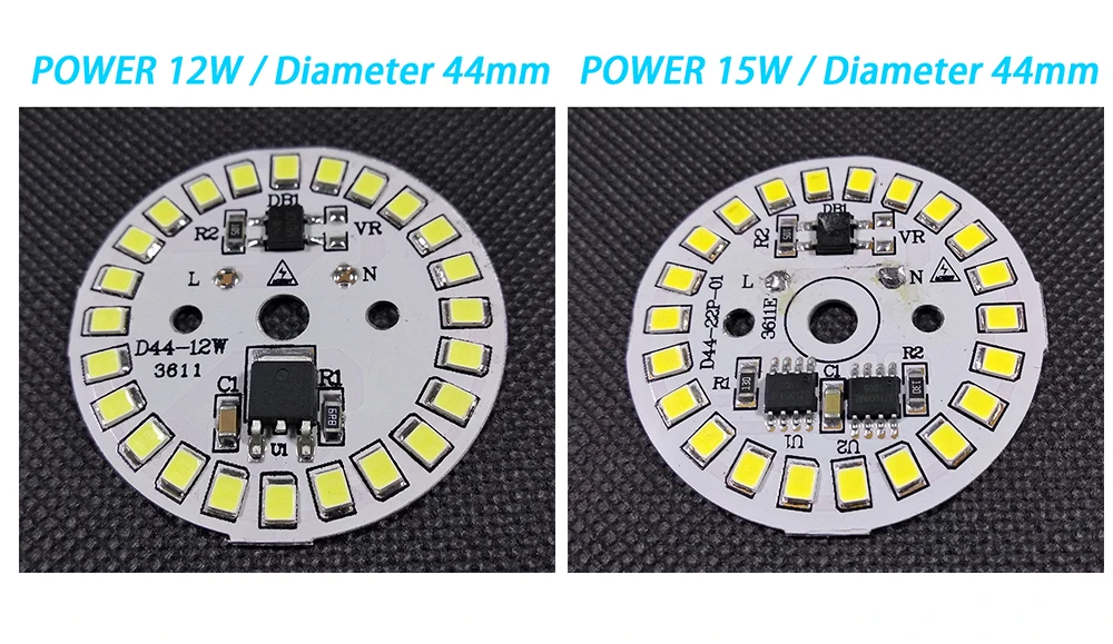 DIY светодиодный светильник SMD 12 Вт, 9 Вт, 7 Вт, 5 Вт, 3 Вт, COB чип, AC220V-240V вход, умный IC драйвер, светильник с бусинами