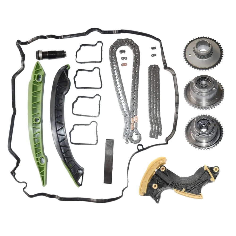  AP02 New Timing Chain Kit+Gear+Tensioner+Adjuster For Mercedes W204 C250 E250 R172 SLK250 271050334