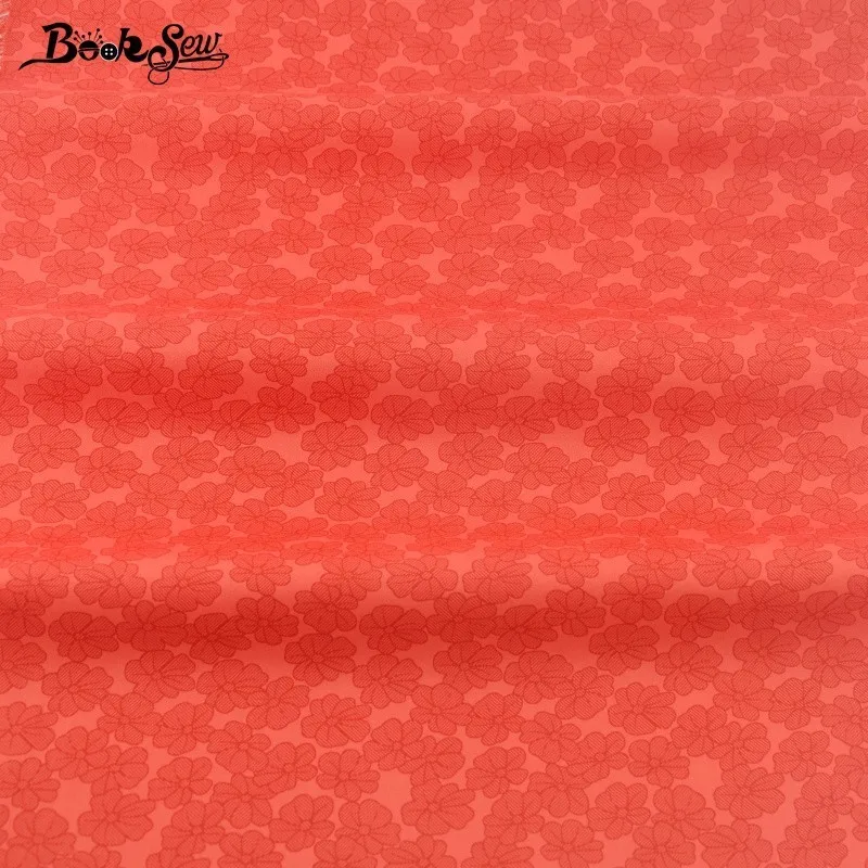 

Booksew Home Textile Red Flowers Cushion Cotton Twill Fabric Sewing Bedding Set Dress Patchwork Scrapbooking Quilting Clothing