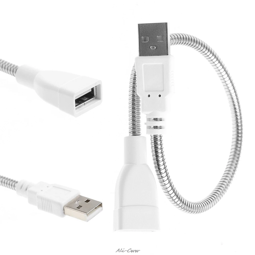 

USB Male To Female Extension Cable LED Light Fan Adapter Cable Flexible Metal Hose Power Supply Cord