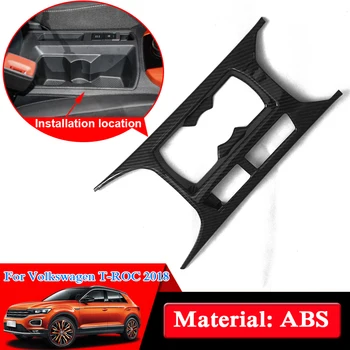 

Car Styling ABS Chrome Sequin For Volkswagen T-ROC 2018 Water Cup Holder Sequin Internal Accessories Car Sticker