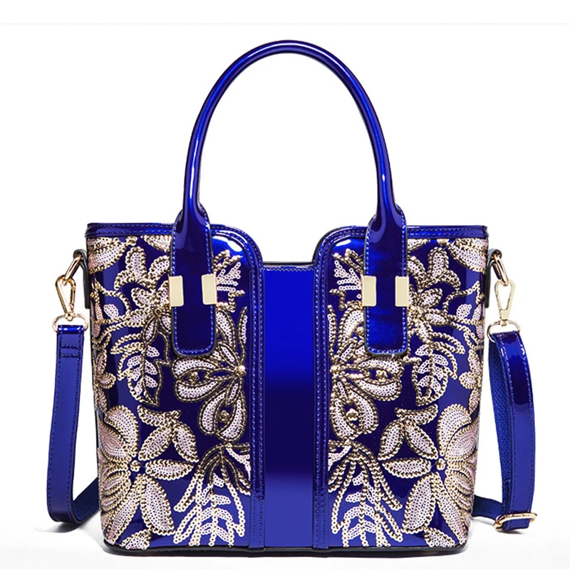 

Luxury Evening Bags for women bag Bling Shiny women shoulder bags sequins flower bright leather Handbag Casual shopping Tote sac
