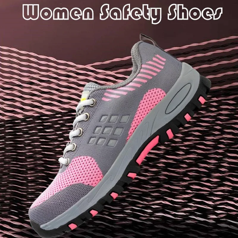 

Women Safety Shoes Steel Toecap Security Protection Leisure Footwear Anti-piercing Slip Summer Prefer Lightweight Camping Sports
