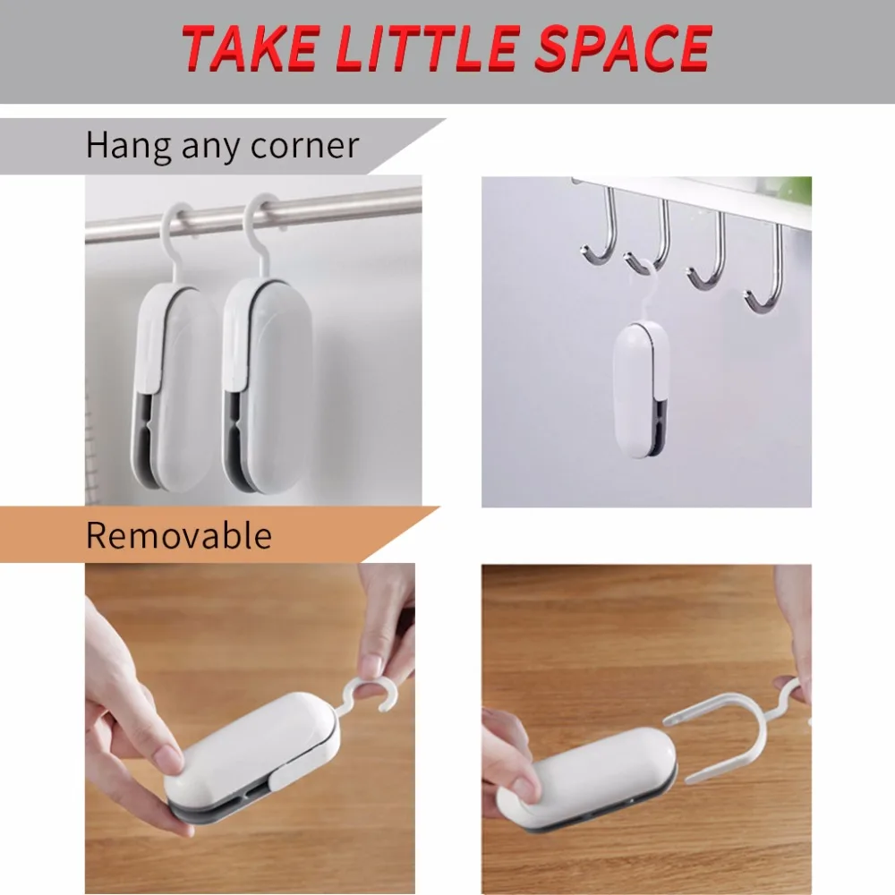 2 In 1 Handheld Bag Heat Sealer Hook Design Perfect for Food & Snack Storage Bag  Cut & Seal Quickly Make Food Fresh (No Batteries Included) (4)