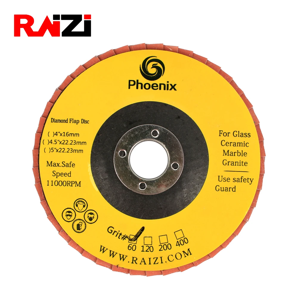 Raizi 4,5 inch Flap Cup Grinding Wheel Grit 60 Electroplated Diamond Disc For Concrete Stone