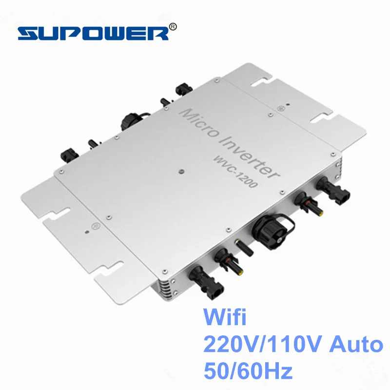 2018 New Wifi Monitoring 1200W IP65 Solar Micro Grid Tie Inverter Microinverter Inversor WVC1200 110V 220V Auto Sensing