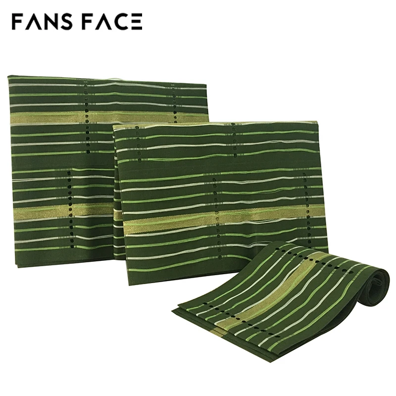 

FANS FACE African Women 's Aso Oke Headtie Polyester Fabric Not Easily Deformed 3 PCS Traditional Aso Oke For Engagement/Wedding