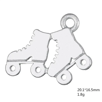 

Vintage Ancient Silver Gold Skating Skates Pendant Charms Jewelry Accessories For DIY Handmade Key Chains Rings Bracelets Making