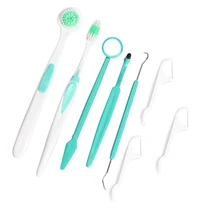 8 шт./компл. уход за полостью рта, зубами Уход Набор для чистки зубов чистящие средства гигиены полости рта стоматологический для чистки зубов-35