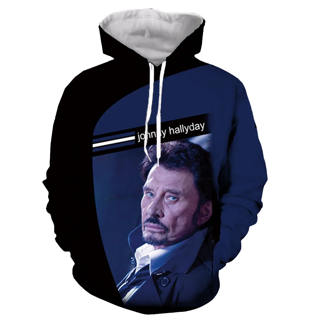 

New arrive popular johnny hallyday men women 3D printing Gothic fashion t shirt /hoodies/ sweatshirts/vest/ summer tops