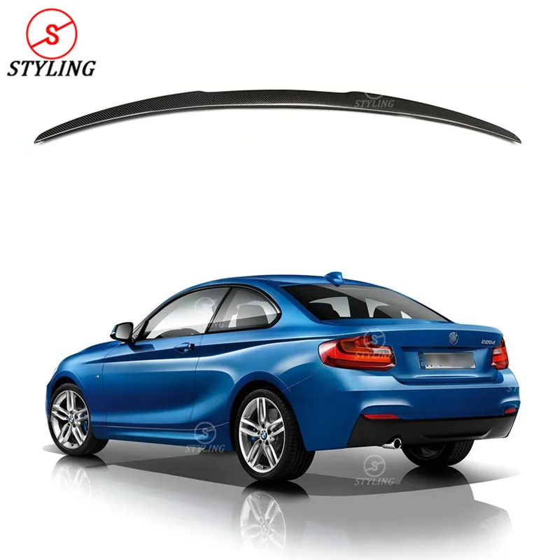 For BMW F22 Carbon Spoiler M4 Style 2 series F22 Coupe F23 Convertible F87 M2 Carbon Fiber rear spoiler rear trunk wing 2014 + For BMW F22 Carbon Spoiler M4 Style 2 series F22 Coupe F23 Convertible F87 M2 Carbon Fiber rear spoiler rear trunk wing 2014 +