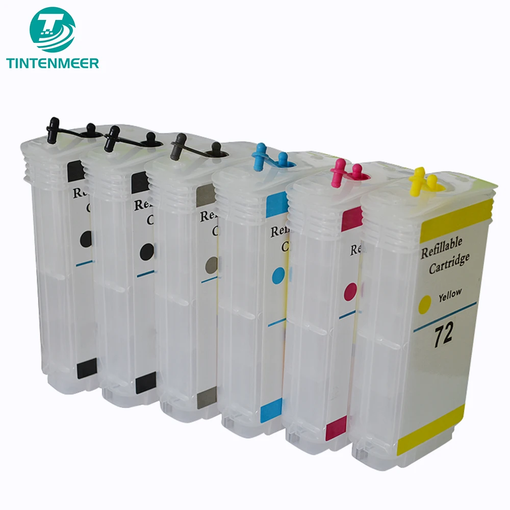 

TINTENMEER refillable cartridge with auto reset chip 72 for hp T610 T620 T770 T790 T795 T1100 T1100s T1100MFP T1120ps T1120HD