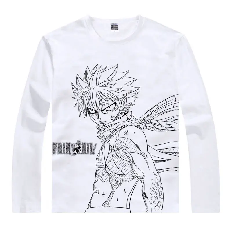 Fairy Tail футболка серый Fullbuster рубашка для мужчин крутая с длинными рукавами детей