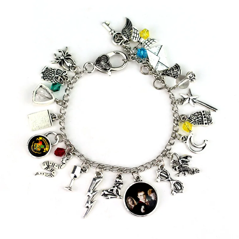 

Harri Potter Combination Jewellery Silver bracelet Pendants toy gifts wholesale free shipping