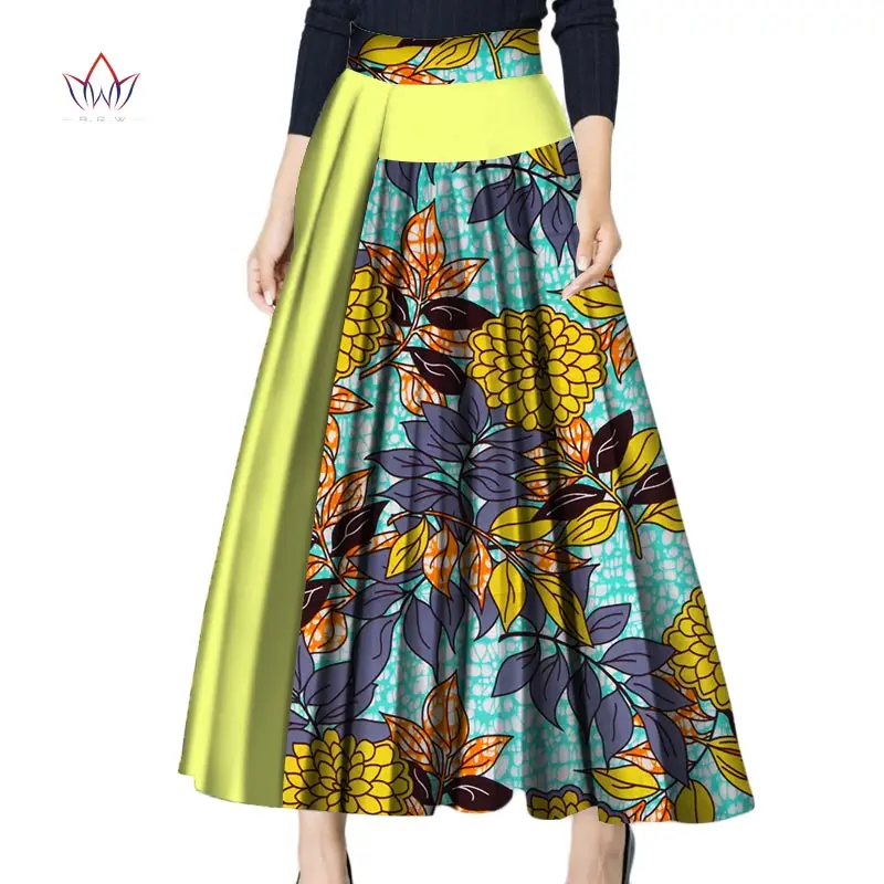 Летняя женская длинная юбка макси для женщин африканская Дашики для женщин Bazin riche robe longue femme размера плюс натуральная юбка wy3546