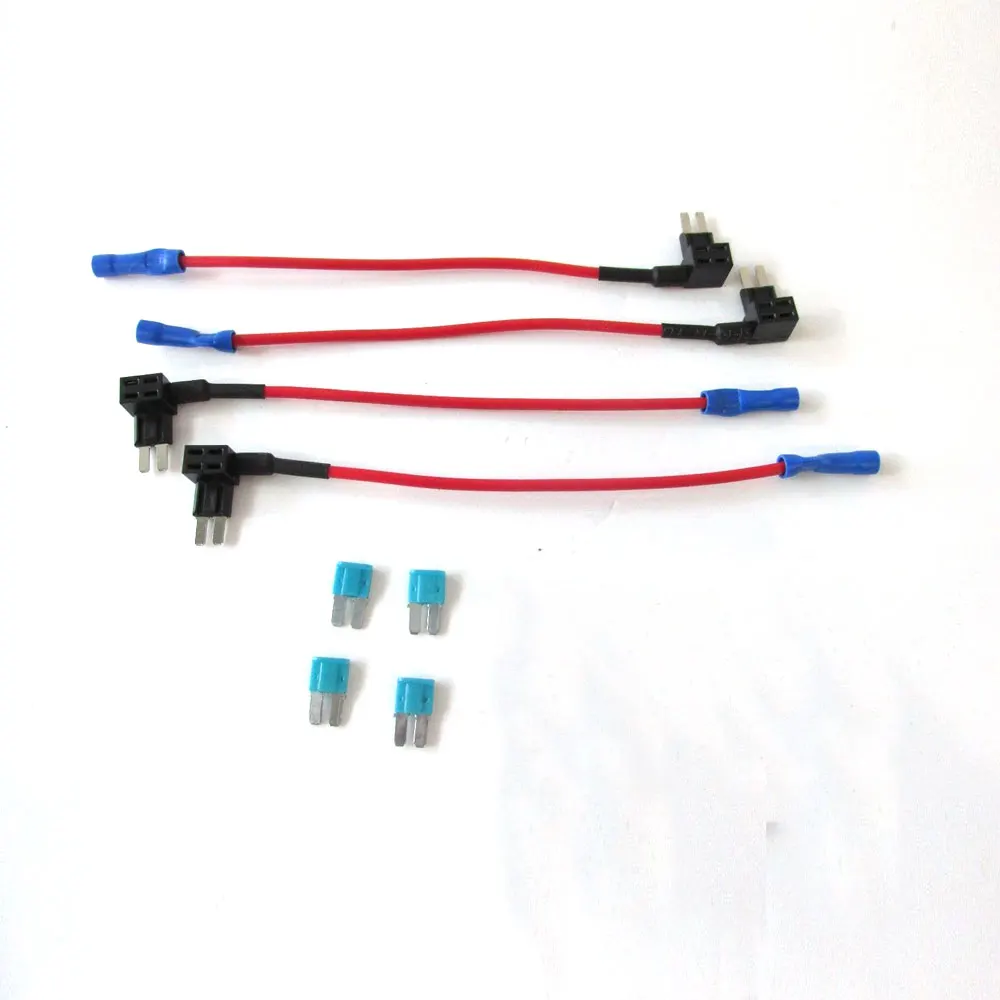 

4pcs/set Mini Micro Blade Fuse Boxes Holder ATO ATC Piggy Back Fuses Tap Fuse Tap Adapter