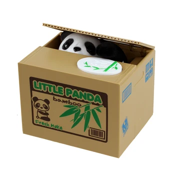 

Cute Panda Stealing Coin Cat Money Box Piggy Bank