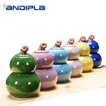 Креативная ледяная кракелюрная глазурь керамическая тыква чайная добавка двухъярусная подставка банка для чая дома кунг-фу чайный сервиз аксессуары уплотнительные резервуары