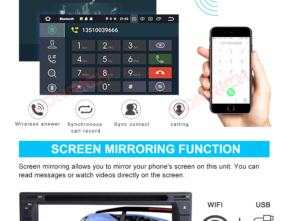 Discount Autoradio 2 Din Android 9.0 Car Radio Stereo Car DVD Player For Nissan GPS Navi Wifi Bluetooth Audio Head unit 173mm * 98mm 9