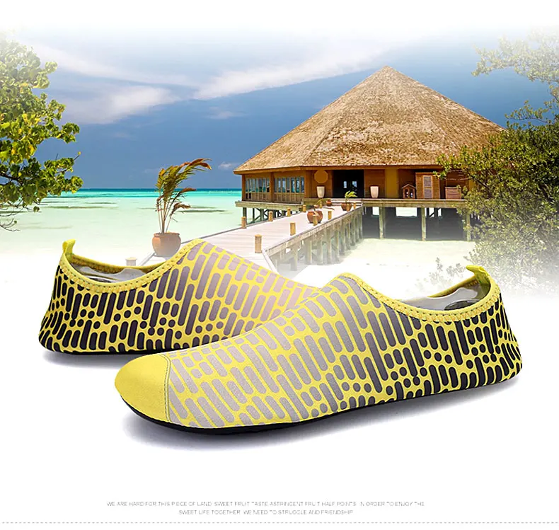 1 (55)Woman Barefoot Skin Sock Striped Shoes Beach Pool Water Socks GYM Aqua Beach Swim Slipper On Surf Aqua Wade Shoes