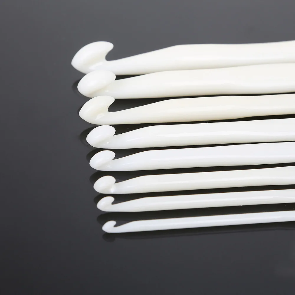 3 шт. пластиковые спицы для вязания 3/4/5/6/7/8/9/10 мм|handled crochet hooks|knitting needleswhite hook |