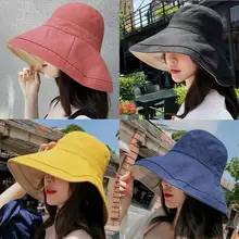 Yfashion женские двухсторонние Твердые Солнцезащитная шляпа кепки летние простые уличные дышащие шапки женские шапки