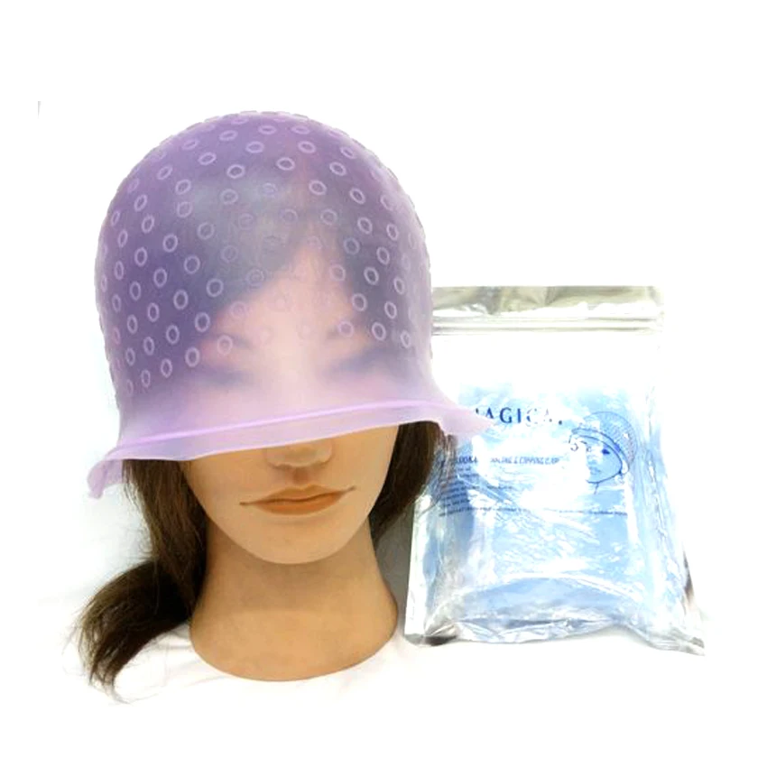 

Slicone Hair Dyeing Tool Professional Design Hair Coloring Cap In Durable Material Recycle Use Hair Pick Dyeing Cap S-989