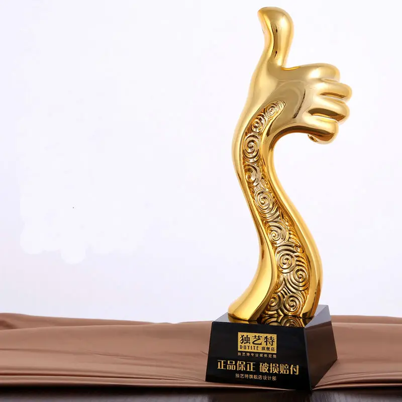 Здесь продается  High quality!Resin trophy gold-plated creative metal trophy high-end thumb trophy,Free shipping   Спорт и развлечения