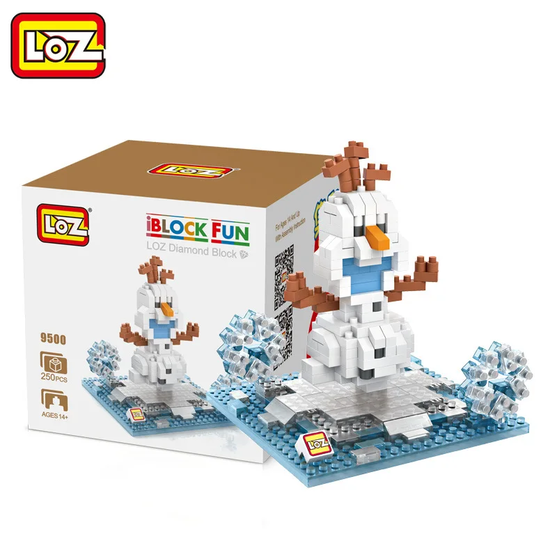 LOZ Diamant Blocs Assemblee Bonhomme De Neige фигурка Аниме ПОП пиксели Brique Jeu de construction Mini Mirco BRICOLAGE |