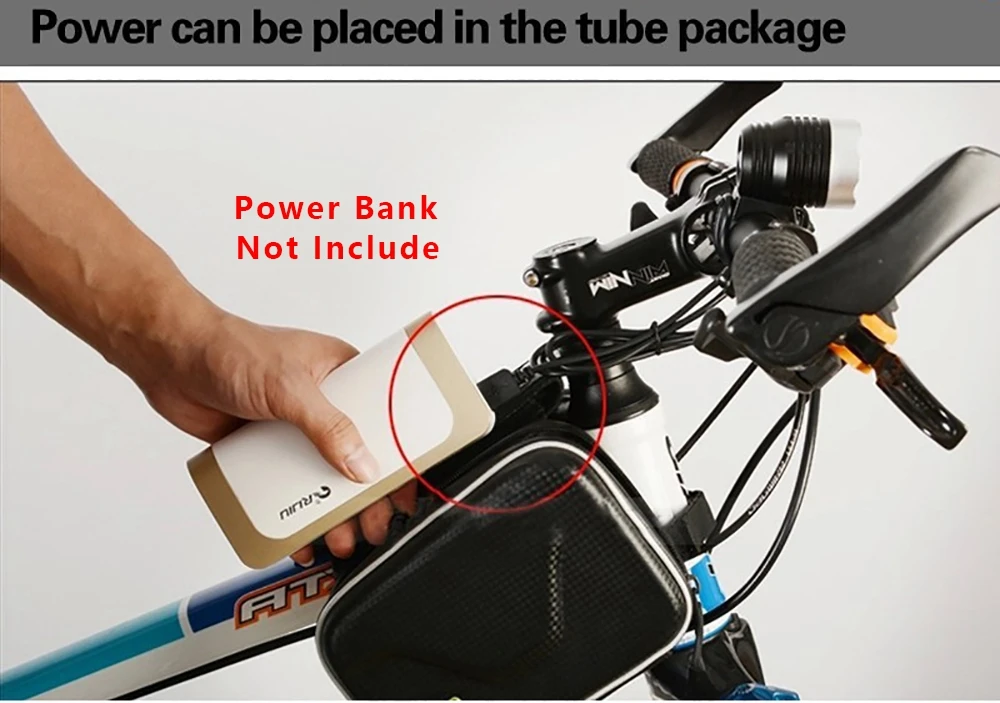 Triple Wick T6 Bike Cycling LED Light High Brightness Connect USB Interface Waterproof Flashlight For Bicycle HandLebar