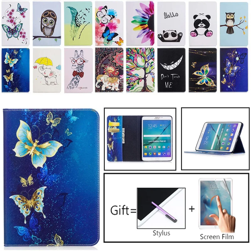 

Butterfly Painted Flip PU Leather Case For Samsung Galaxy Tab S2 8.0 T710 Tablet Case Cover For Samsung Galaxy Tab S2 T715 T719