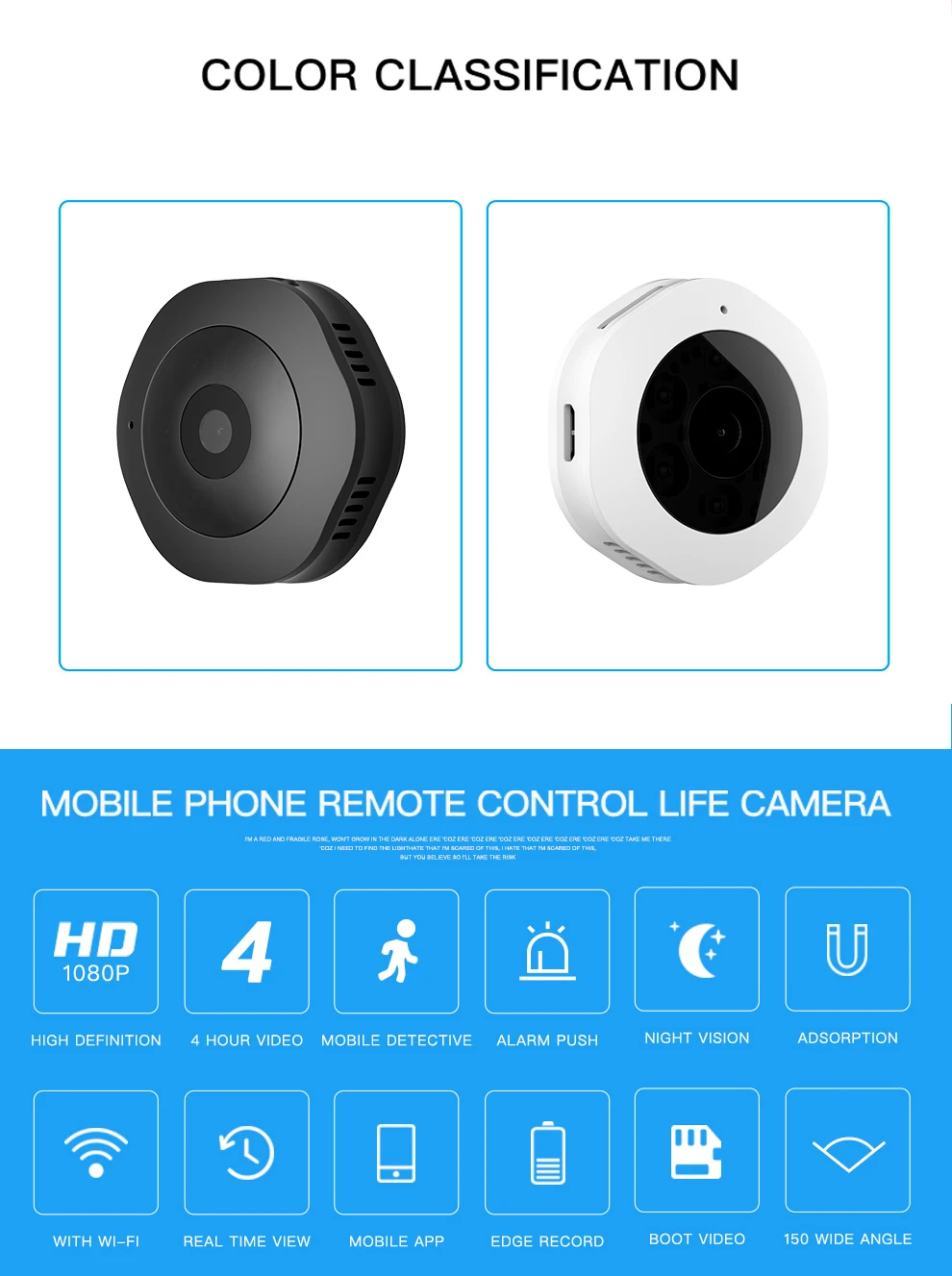 Vikewe H6 DV/Wifi Мини ночная версия камеры мини Экшн-камера с датчиком движения видеокамера диктофон маленькая камера