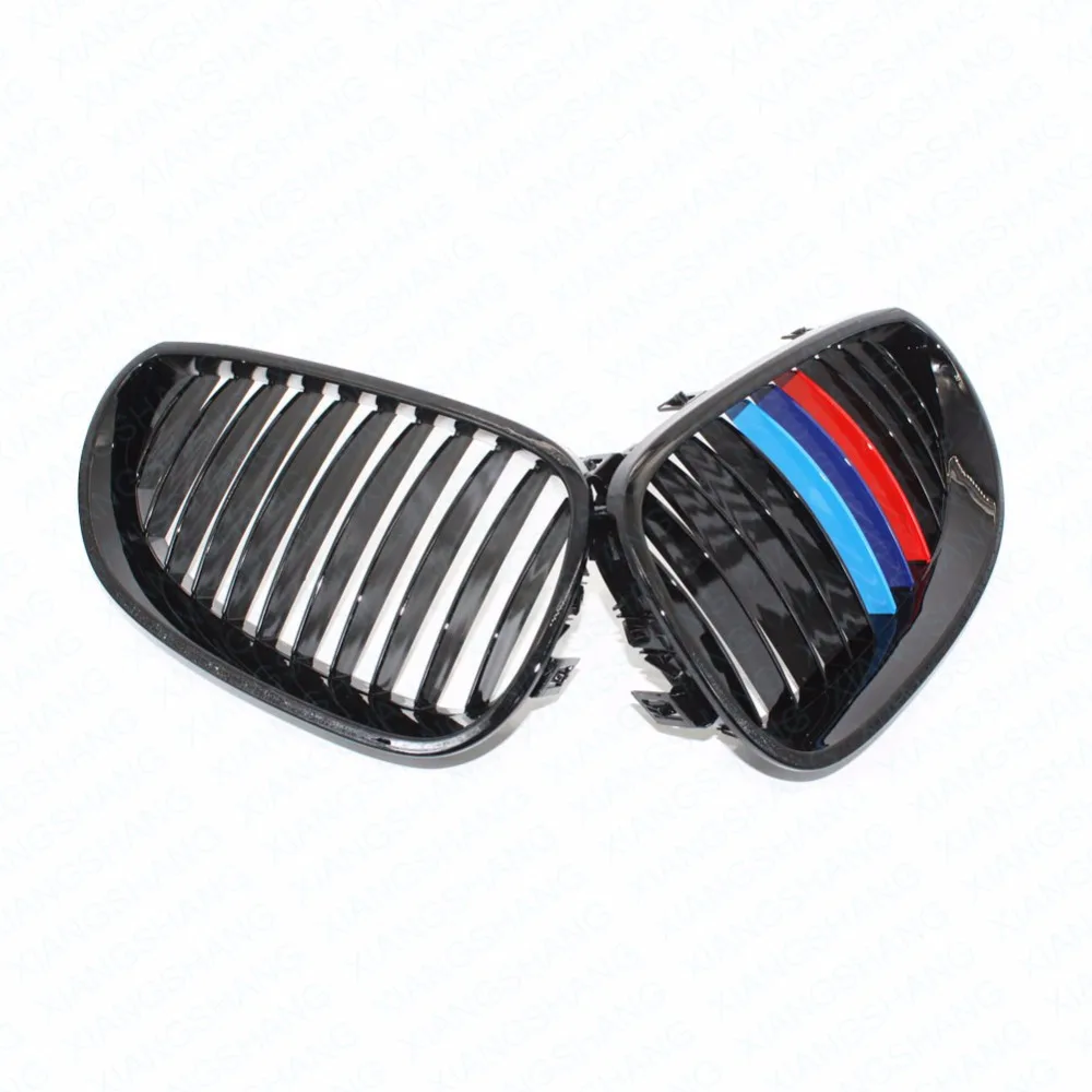 

for BMW E60 E61 540i 530i 528i M5 2004-2010 Car Style Radiator Racing Grills Gloss Black M-color Front Racing Kidney Grilles