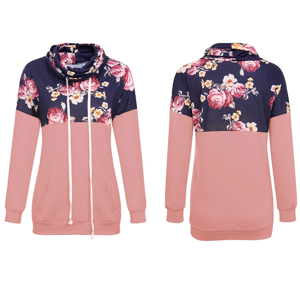 Водолазка толстовка милый розовый кружевной Up Drawstring Hoodie желтый Полерон Mujer 2019