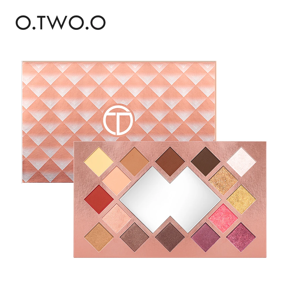 O.TWO.O 16 Colors Palette Eyeshadow Shimmer Eyeshadow Palette Matte Highlighter Eye Shadow Glitter Palette Make Up