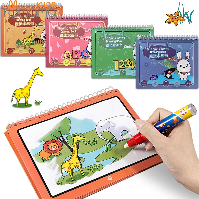 Tumama Magic Water Drawing Book Animal Marine Life Number Letter Magic Coloring Book Doodle Painting Board Drawing Toys For Kids Tumama Magic Water Drawing Book Animal Marine Life Number Letter Magic Coloring Book Doodle Painting Board Drawing Toys For Kids