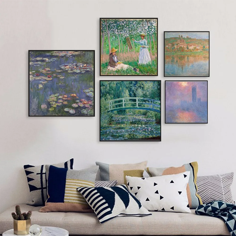 

Claude Monet painting reproduction famous artist oil painting for living room decoration canvas prints wall art artwork