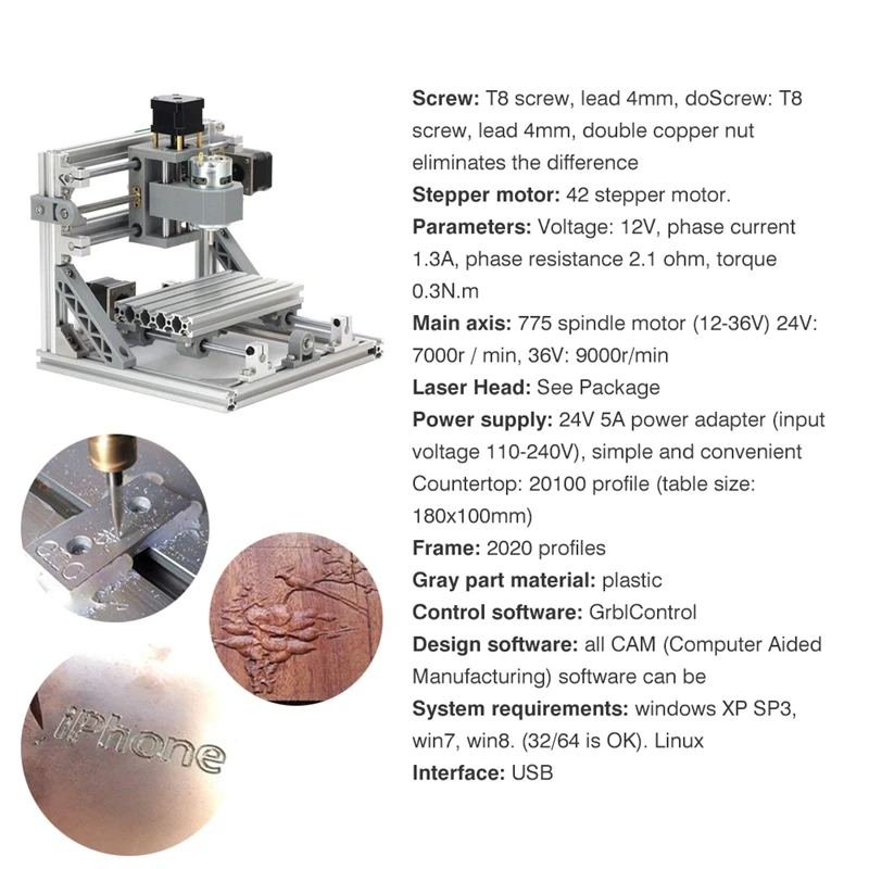 Мини ЧПУ деревянный маршрутизатор принтер Настольный GRBL лазерный гравер DIY хобби машина для дерева PCB ПВХ лазерная гравировка машина