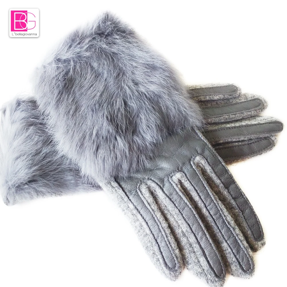 

Рождественский подарок, зимние и весенние модные зимние перчатки из овечьей шкуры, Женские однотонные перчатки из натуральной кожи для вождения на запястье